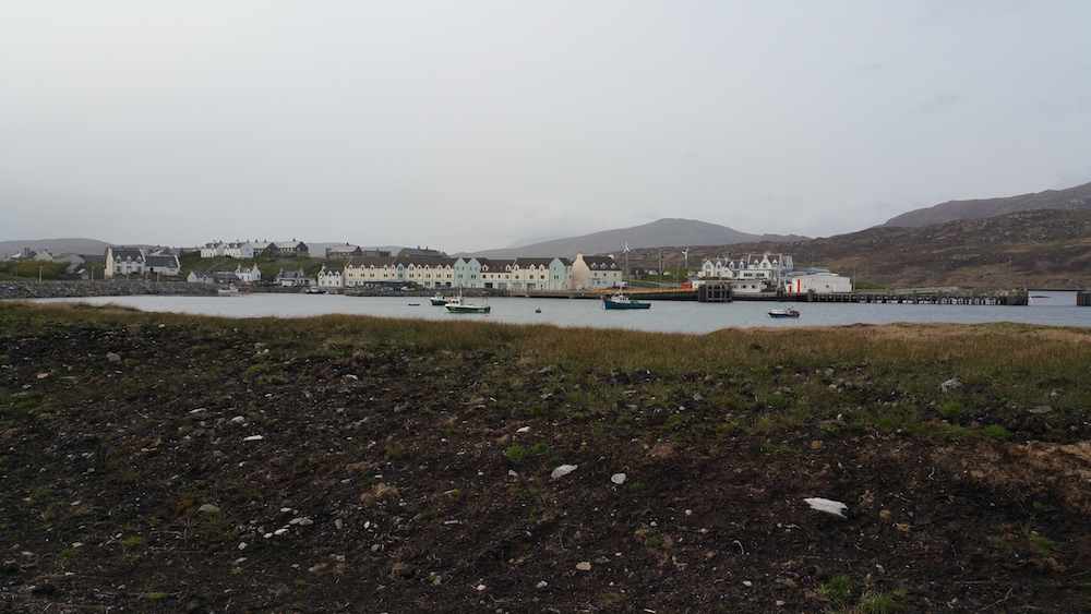 Lochboisdale from the new harbour and marina