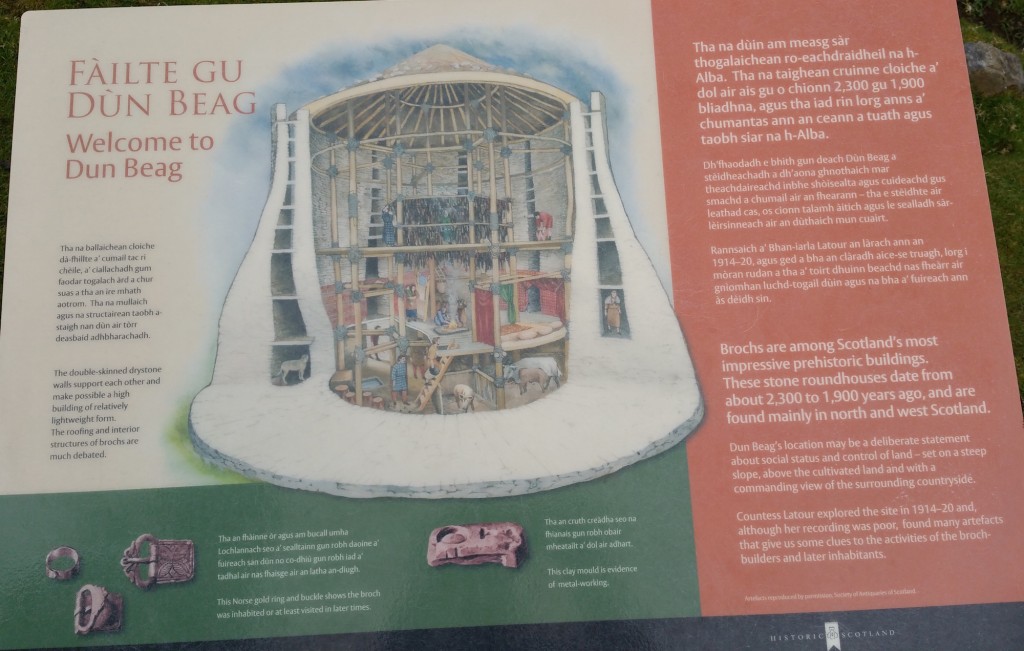 Here's the explanation board that shows the structure of a broch (click to enlarge)